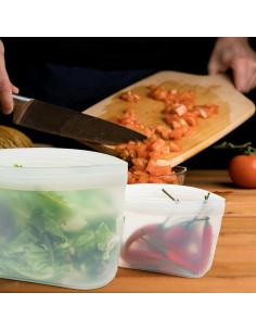 Bolsas de Silicona Reutilizables Annaklin - 4 Piezas, 2 Tamaños 2