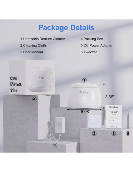 Limpiadora Ultrasónica de Retenedores Aculya SC-194 200ml