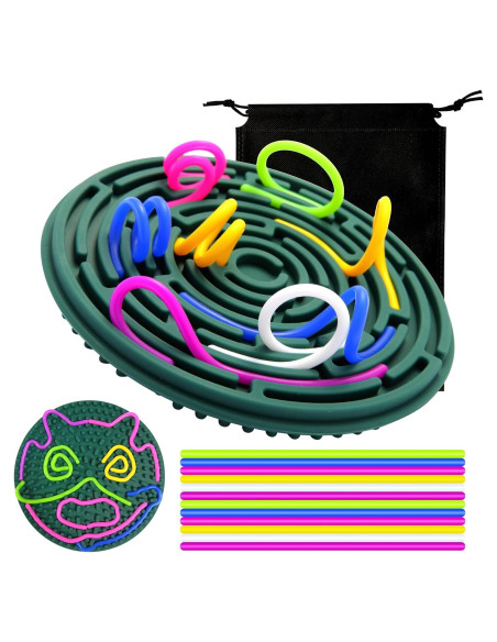 Tablero de Actividad Sensorial Verde - Juguete Antiestrés Silicona