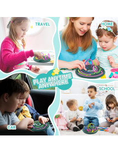 Tablero de Actividad Sensorial Verde - Juguete Antiestrés Silicona 2