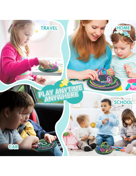 Tablero de Actividad Sensorial Verde - Juguete Antiestrés Silicona