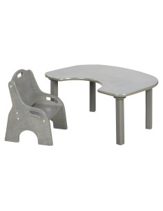Conjunto de Mesa y Silla Little Learner ECR4Kids - Lavado Gris