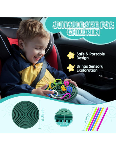 Tablero de Actividad Sensorial Verde - Juguete Antiestrés Silicona