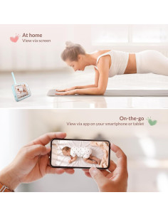 Cámara Monitor de Bebé NETVUE 5" 5000mAh Detección Llanto 2