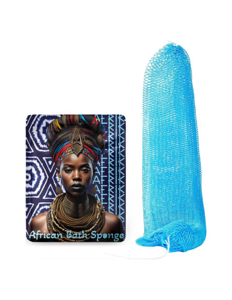 Esponja Exfoliante Africana AFRIKI 114 cm Azul Bebé Esponja Exfoliante Africana AFRIKI 114 cm Azul Bebé