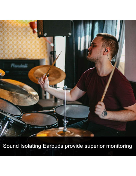 Auriculares In-Ear BASN BC100 Marrón, Duales Dinámicos, Aislamiento
