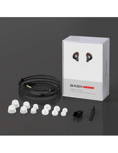 Auriculares In-Ear BASN BC100 Marrón, Duales Dinámicos, Aislamiento