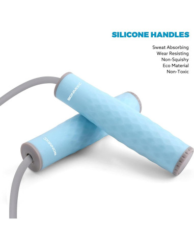 Cuerda de Salto con Peso 1LB BONMIXC Ajustable 3m