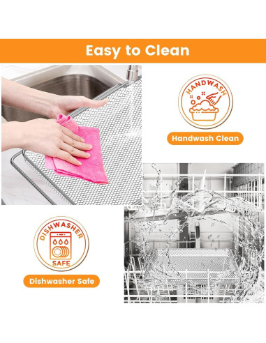 Canasta para Air Fryer GWY 16.5" x 11.8" Acero Inoxidable