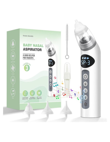 Aspirador Nasal Eléctrico Bivni Baby IPX7 con 3 Puntas
