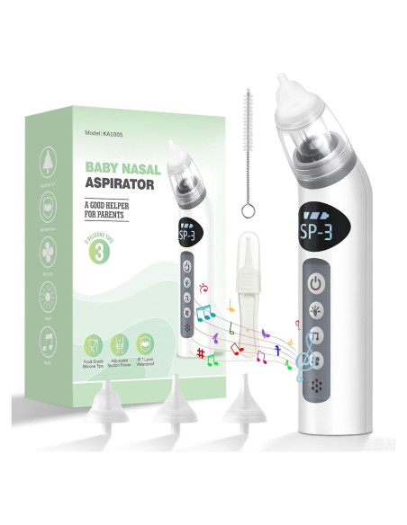 Aspirador Nasal Eléctrico Bivni Baby IPX7 con 3 Puntas Aspirador Nasal Eléctrico Bivni Baby IPX7 con 3 Puntas