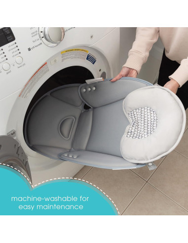 Soporte Acogedor para Baño de Bebés Verano Gris - Espuma Ajustable