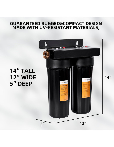 Filtro de Agua Doble para RV Filterelated - Conexiones de Latón