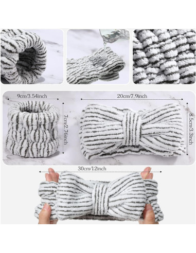 Cinta de Spa y Muñequera Hanaive para Lavar la Cara