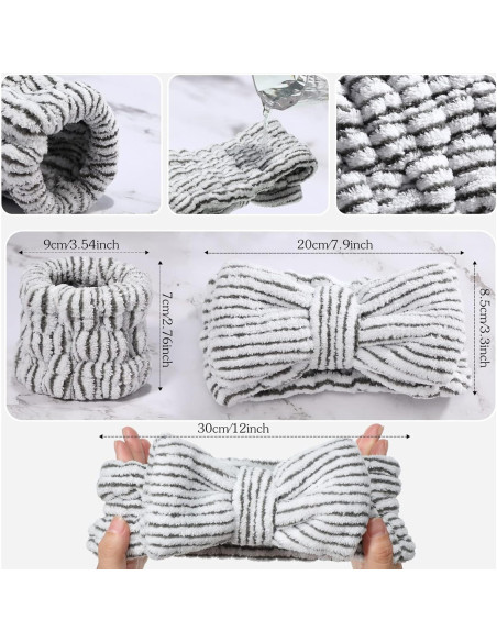 Cinta de Spa y Muñequera Hanaive para Lavar la Cara