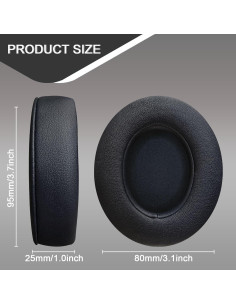 Almohadillas de Repuesto para Auriculares Beats Studio 2/3 - Negro 2