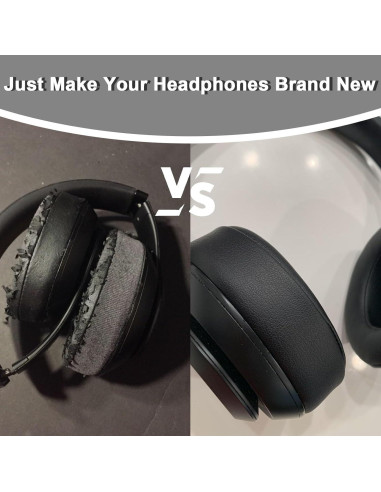 Almohadillas de Repuesto para Auriculares Beats Studio 2/3 - Negro