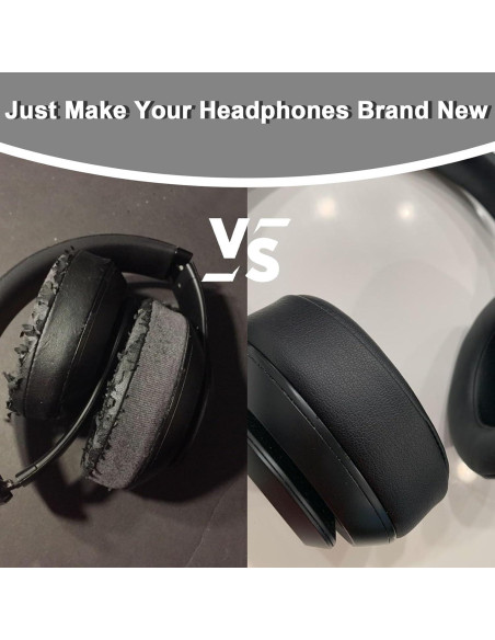 Almohadillas de Repuesto para Auriculares Beats Studio 2/3 - Negro