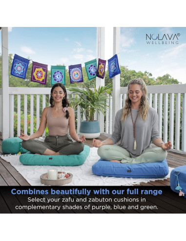 Cojines de Meditación Zafu y Zabuton Nolava Algodón Azul
