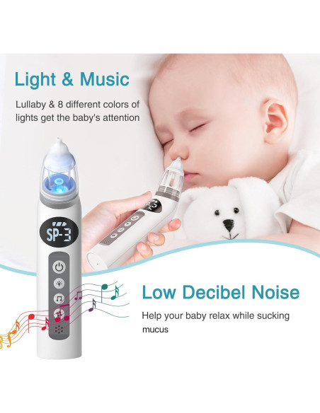 Aspirador Nasal Eléctrico Bivni Baby IPX7 con 3 Puntas Aspirador Nasal Eléctrico Bivni Baby IPX7 con 3 Puntas