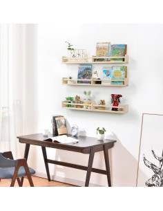 Estanterías Flotantes de Madera Austin Yan, 81.28 cm, Juego de 3 2
