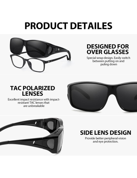 Gafas de sol VIEWBETTER Polarizadas UV400 para usar sobre gafas