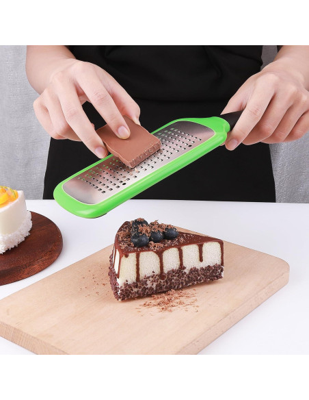 Rallador de Queso LVVXIXI de Acero Inoxidable Verde 27.94 cm