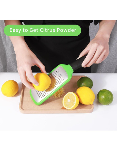 Rallador de Queso LVVXIXI de Acero Inoxidable Verde 27.94 cm