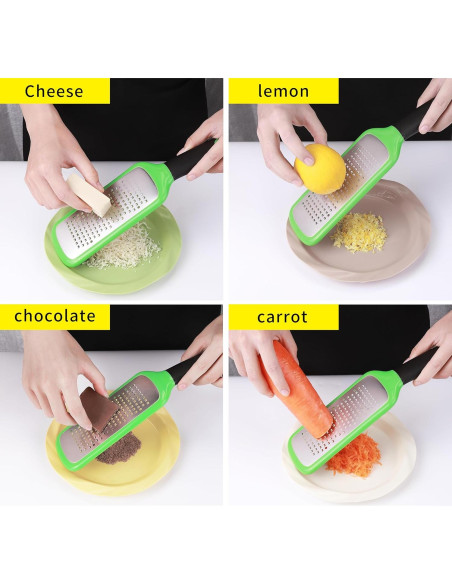 Rallador de Queso LVVXIXI de Acero Inoxidable Verde 27.94 cm