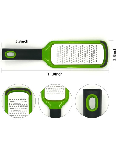 Rallador de Queso LVVXIXI de Acero Inoxidable Verde 27.94 cm