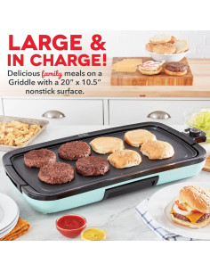 Plancha Eléctrica DASH Deluxe Everyday 1500W Antiadherente 2