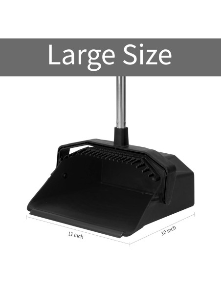 Juego de 3 Escobas y Recogedor Tiumso - Alta Resistencia Negro