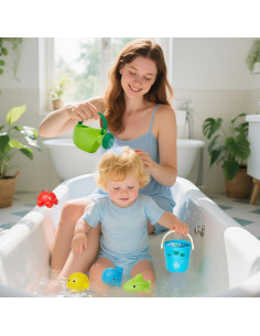 Juguetes de baño para bebés Amchsuri 16PCS sin moho 2
