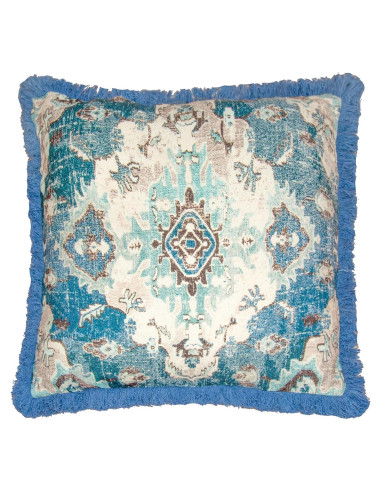 Funda de Almohada Cuadrada 66 cm Mandala Life ART Algodón Azul