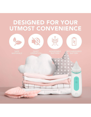 Aspirador Nasal Eléctrico LunoBaby para Bebés y Niños