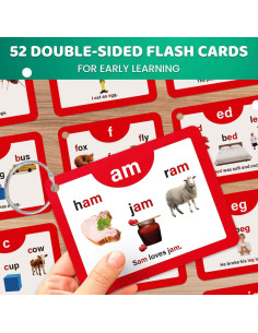 Tarjetas de Flash CVC QUOKKA para Aprender a Leer 3-8 Años 2