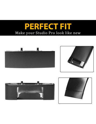 Kit de Reemplazo de Bisagra Adhiper para Auriculares Beats Studio Pro - Metal Negro