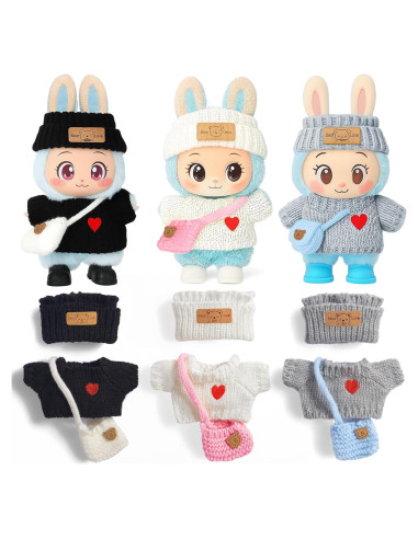 Conjuntos de Ropa para Muñecas ebuddy 17cm - 3 Piezas