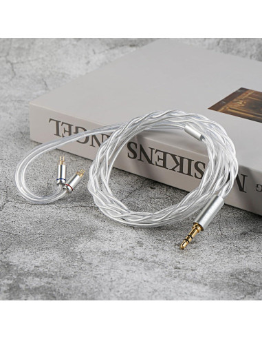 Cable IEM Keephifi Glint 1.2m 2Pin Plata para Auriculares