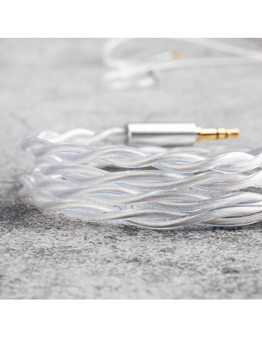 Cable IEM Keephifi Glint 1.2m 2Pin Plata para Auriculares