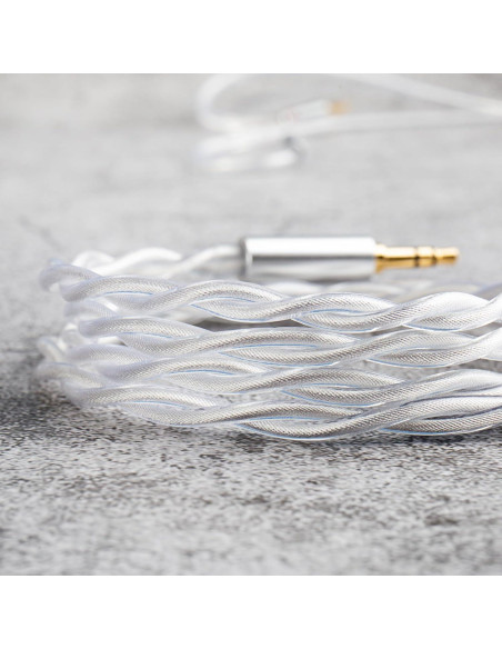 Cable IEM Keephifi Glint 1.2m 2Pin Plata para Auriculares