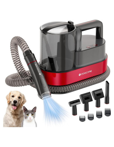 Kit de Cuidado de Mascotas 6-en-1 DOGCARE con Aspiradora y Cortadoras