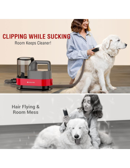 Kit de Cuidado de Mascotas 6-en-1 DOGCARE con Aspiradora y Cortadoras