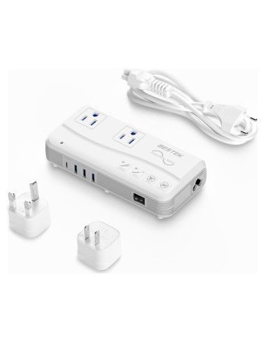 Convertidor de Voltaje BESTEK 220V a 110V con 4 USB