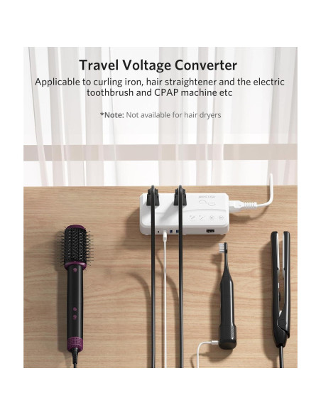 Convertidor de Voltaje BESTEK 220V a 110V con 4 USB