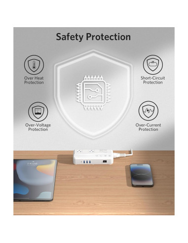 Convertidor de Voltaje BESTEK 220V a 110V con 4 USB