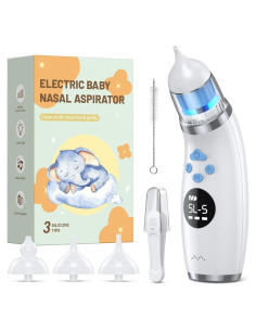 Aspirador Nasal Eléctrico Pudult para Bebé con 3 Puntas