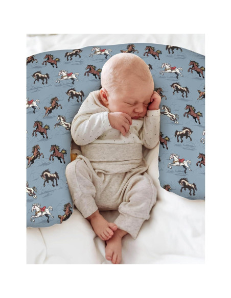 Funda de Almohada de Lactancia Vintage Caballos 55.88x45.72cm