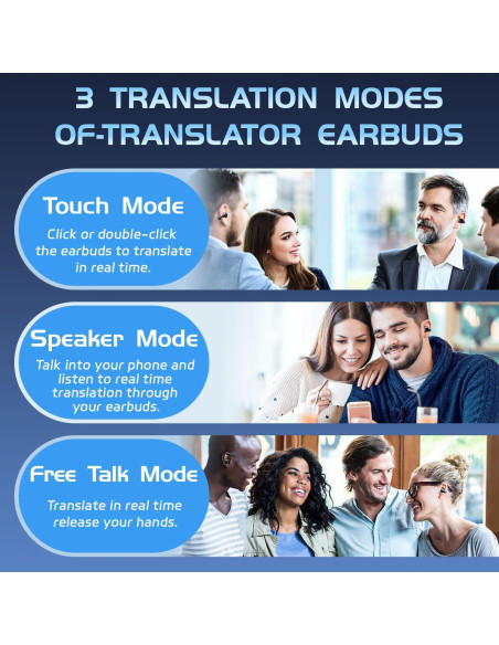 Auriculares de Traducción AI JR01 Negro - 144 Idiomas, 52h Batería