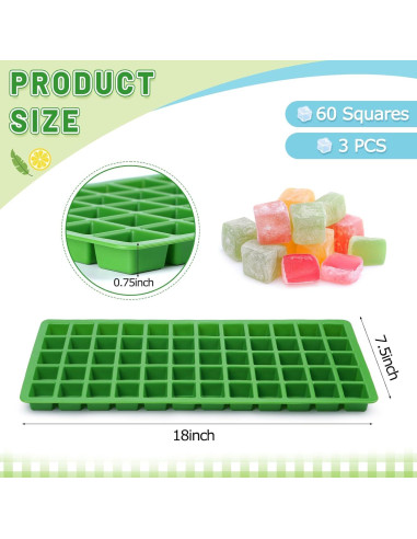 Moldes de Silicona para Alimentos FACULX - 3 Unidades